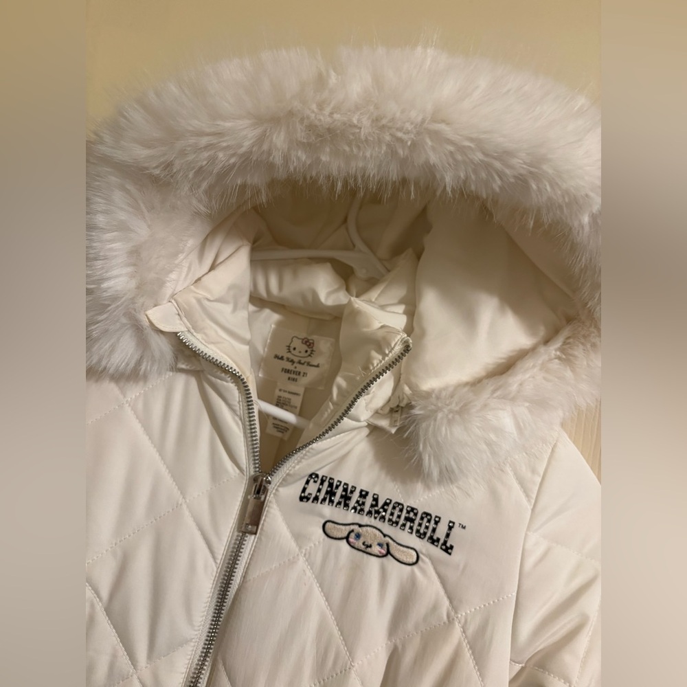 Forever 21 White Quilted snowsuit